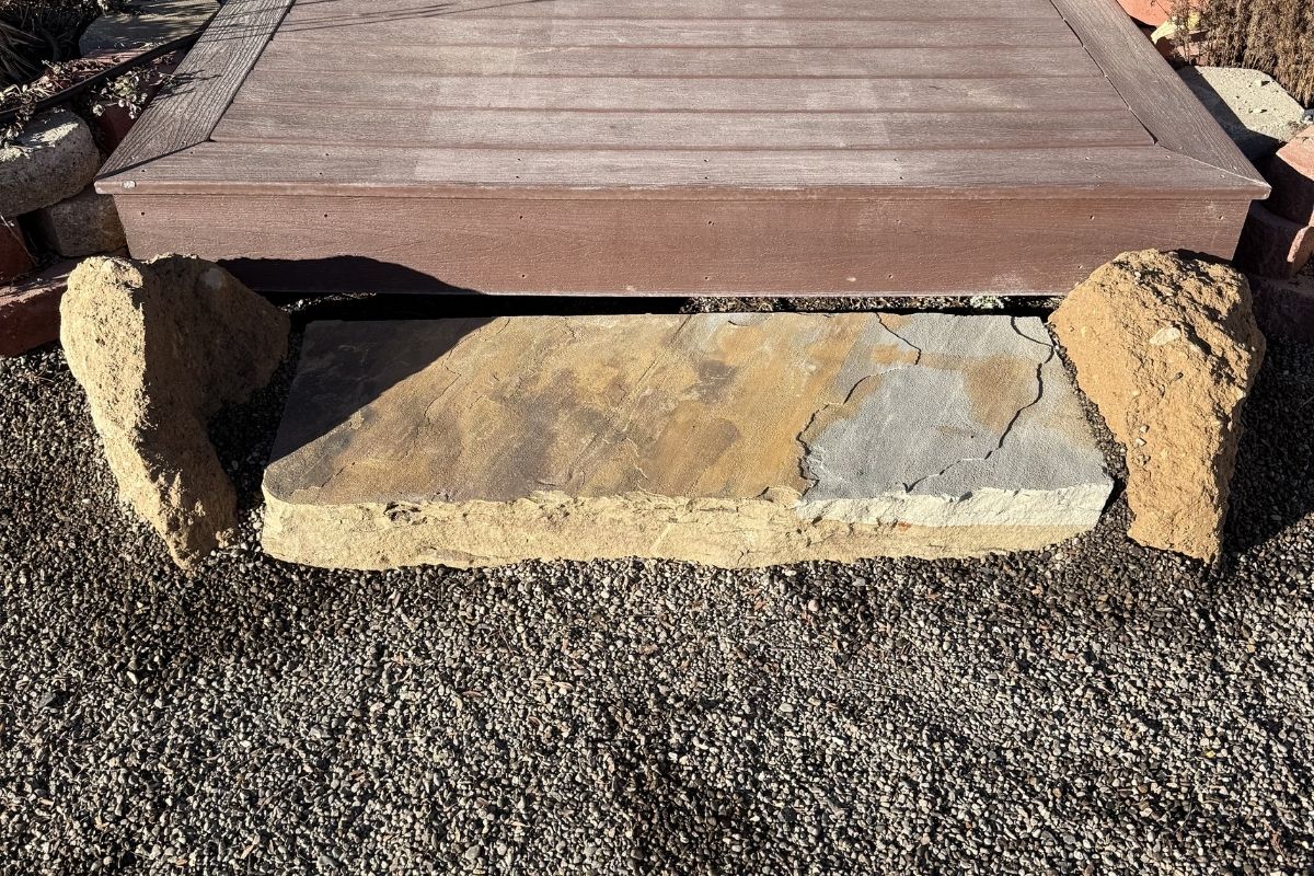 Natural stone steps